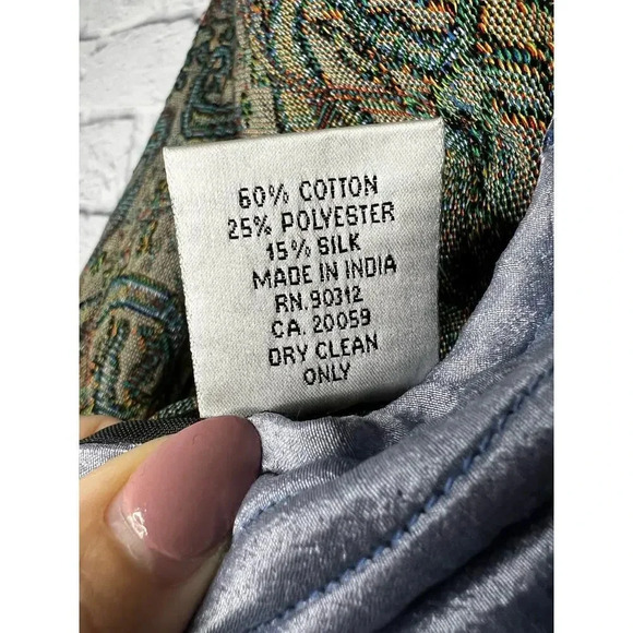 Parsley & Sage reversible tapestry paisley print cotton silk Jacket, size S. - Picture 15 of 16